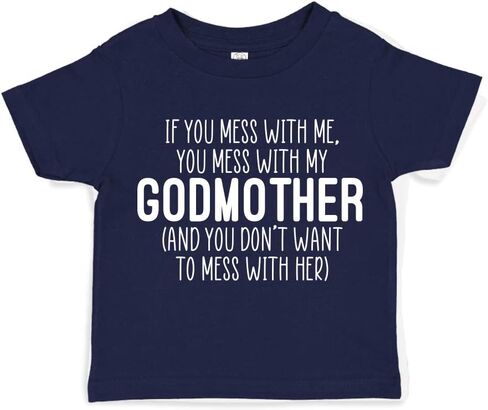 Don't Mess with My Godmother Baby Bodysuit One Piece or Toddler T-Shirt Crazy Godmom Gift for Godchild in Kuwait