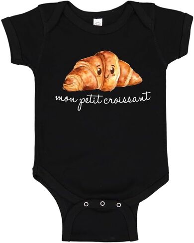 Mon Petit Croissant Baby One Piece Bodysuit Or Toddler Shirt Cute French Pastry Baby Outfit in Kuwait