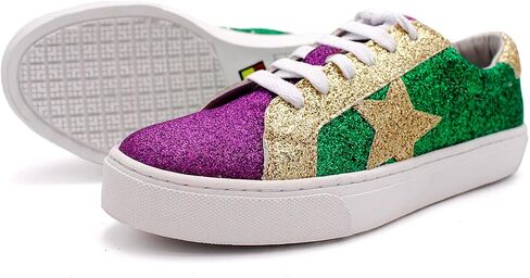Laforst Women's Mardi Gras Glitter Nonslip Comfortable Sneaker Purple 10 in Kuwait