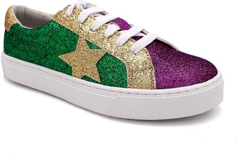 Laforst Women's Mardi Gras Glitter Nonslip Comfortable Sneaker Purple 10 in Kuwait