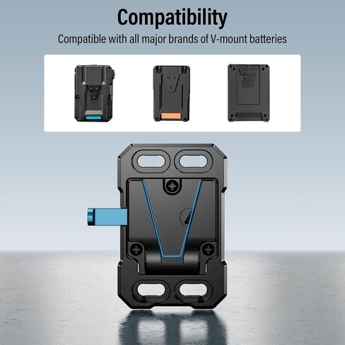 Sirui Mini V Mount Battery Plate, Small V Mount Adapter with 1/4", 3/8", M4, and M3 Multi Threads, SC-VM-B in Kuwait