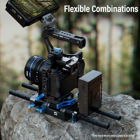 Sirui Mini V Mount Battery Plate, Small V Mount Adapter with 1/4", 3/8", M4, and M3 Multi Threads, SC-VM-B in Kuwait
