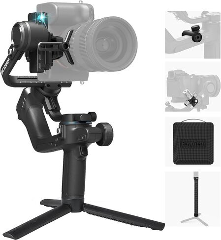 FeiyuTech SCORP 2 Combo Camera Gimbal with Built-in AI Tracking | Includes carrying bag, ARRI rosette gear and carbon fiber bar, plus built-in AI tracking for stable DSLR & mirrorless filming in Kuwait