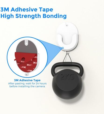 3 Pack Blink Adhesive Wall Mount-No Drilling Bracket for Outdoor 4 /Outdoor 2K+/Mini/2/ 2K+/Indoor Cameras, No Screws Blink Camera Mount, Decorate Damage-Free, Easy to Instal in Kuwait