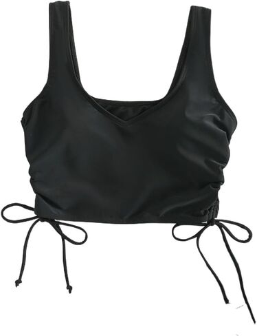 Womens Bikini Tops Summer Beach Drawstring Side Bikini Top in Kuwait