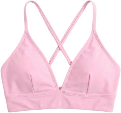 Womens Bikini Tops Solid Color Spaghetti Strap Bikini Top in Kuwait