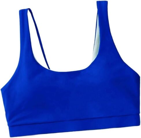 Womens Bikini Tops Summer Beach Solid Scoop Neck Bikini Top in Kuwait