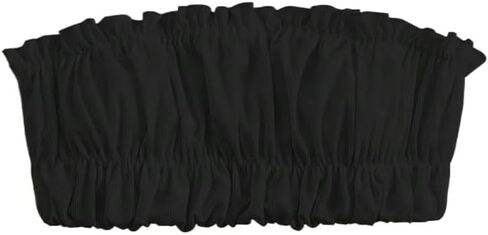 Womens Bikini Tops Summer Beach Ruched Bust Frill Trim Bikini Top Strapless in Kuwait