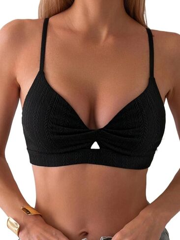 Womens Bikini Tops Summer Beach Solid Color Bikini Top in Kuwait