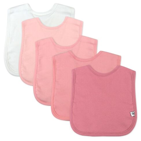 HonestBaby Multipack Reversible 4-in-1 Bibs Absorbent Terry and Knit Infant Baby, 10-pack Rainbow Blues, One Size in Kuwait
