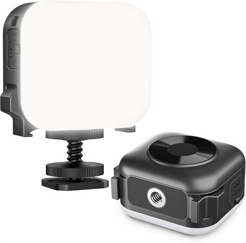 Action 4 Light with Cold Shoe Mount for DJI Nano/Osmo Action 5 Pro/6, 4 Adjustable Brightness Modes for Nighttime Outdoor Video Travel Record(Cold/Natural/Warm White/Warm Yellow) in Kuwait