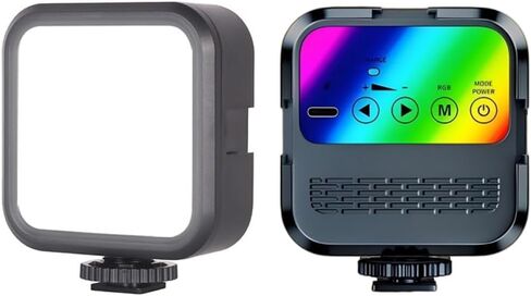 RGB Video Light, 2000mAh Magnetic LED Camera Light for Photography, CRI 95+ 3000-6000K Portable Pocket Light w 3 Cold Shoes, Rechargeable Dimmable Fill Light for TikTok, Vlog, YouTube, Zoom in Kuwait