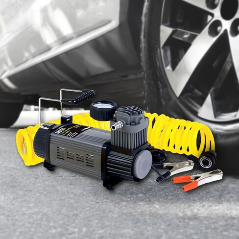 Master Mechanic 12 Volt Portable Tire Inflator with 120 Maximum PSI and Bag for Wheel and Tire Air Compressors and Inflators, Black in Kuwait