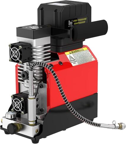 GX PUMP GX-E-L2 Portable 18V Cordless PCP Air Compressor | 4500Psi/300Bar, Oil-Free, Lithium-Ion Battery & Charger Included, 110v to 18V Home Converter Sold Separately in Kuwait