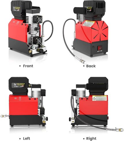 GX PUMP GX-E-L2 Portable 18V Cordless PCP Air Compressor | 4500Psi/300Bar, Oil-Free, Lithium-Ion Battery & Charger Included, 110v to 18V Home Converter Sold Separately in Kuwait