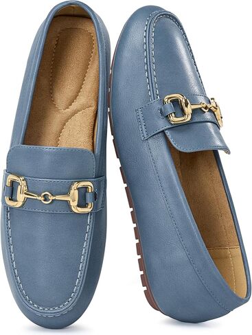 Ecetana Loafers for Women Work Shoes: Comfortable Slip On Professional Business Dressy Flats - Moccasins Penny Loafers for Driving Office Commute in Kuwait