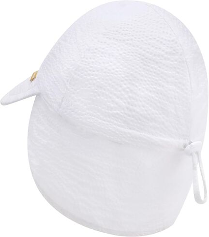 UPF50+ Baby Toddler Sun Hat with Neck Flap Summer Beach Hat 0-5T | 100% Cotton, Breathable & Skin-friendly, Ideal for Beach, Swimming and Outdoor Activities for Boys and Girls in Kuwait