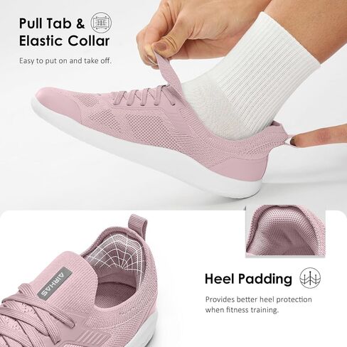 AIRHAS Womens Gym Barefoot Shoes Zero Drop Sneakers for Women Lightweight Workout Shoes(Mauve,8.5) in Kuwait