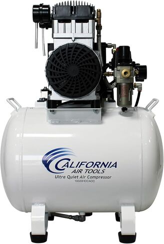 California Air Tools 10020DC Powerful 2.0 HP Ultra Quiet, Oil-Free Air Compressor, 10 Gallon Tank Capacity, 70 dB Noise Level, Electric, with 80% Air Dryer and Aftercooler, White in Kuwait