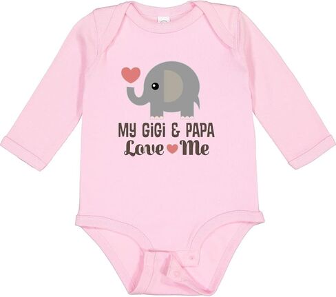inktastic My Gigi and Papa Love Me Long Sleeve Creeper in Kuwait