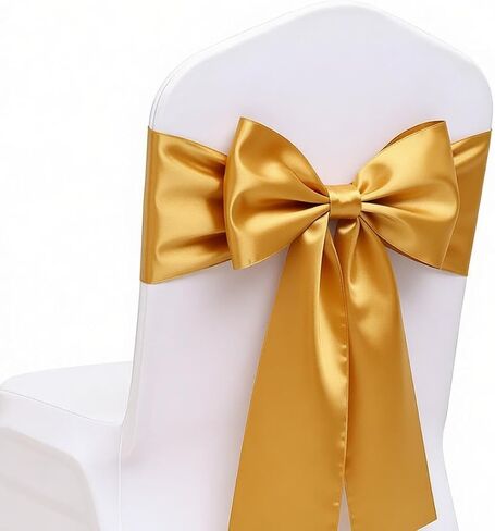50 Pack Satin Baby Blue Chair Sashes Bows for Wedding Party Birthday Baby Shower Gender Reveal Decorations, Light Blue Chair Sashes Ties for Folding Chairs Banquet Party Christmas in Kuwait