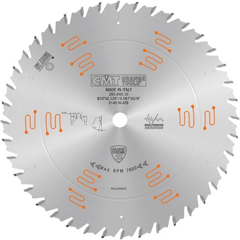 CMT Orange Tools 285.640.10 - Fine Finishing Saw Blade HW D=10 B=5/8 Z40 K=0.126 P=0.087 a=12 in Kuwait