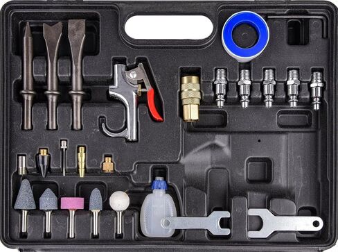 JEGS 81151 Air Tool Kit Includes Impact Wrench Ratchet Wrench Hammer Die Grinder in Kuwait