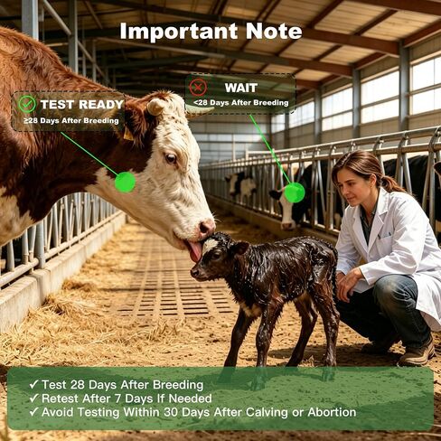 5 Pack Bovine Blood Pregnancy Test Kit, Cow Pregnancy Test Kit for Dairy Cow & Beef Cattle, 28 Days Post-Breeding, Herd Reproductive Management Supplies in Kuwait