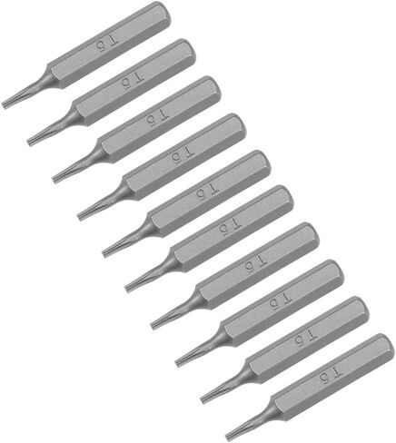 uxcell Torx Bits 10pcs 5/32 Inch Hex Shank T5 Torx Screwdriver Bit Set 28mm Length S2 Screw Driver Kit Tools in Kuwait