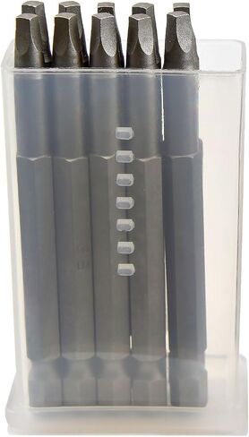 MaxTool 10PCs SQ1 x 3 Inches Identical Screwdriver Power Bits Square No 1 Tip/Point/Head 1/4" Hex Driver 6150 Alloy Steel; SQ1x3P10-6150 in Kuwait