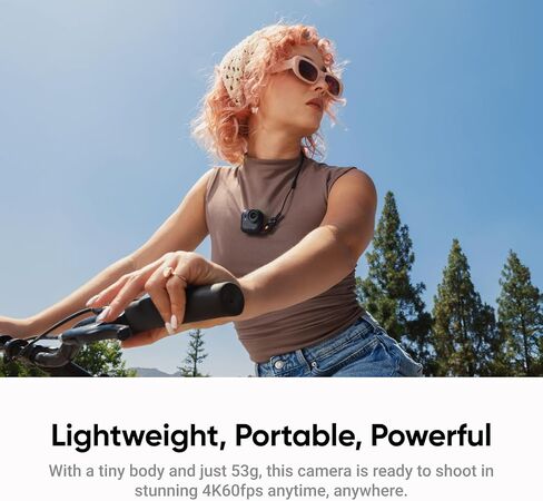 Insta360 GO Ultra Cycling Bundle - Small 4K Vlogging Camera, Hands-Free, POV Cam, 1/1.28" Sensor, 53g Lightweight, 156° FOV, 200 Min Battery Life, Magnetic Wearable Action Camera for Sports, Vlog in Saudi Arabia