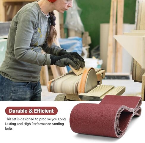 6 x 48 Sanding Belts, 80 Grit 6x48 Inch Sanding Belt for Belt Sander, 6x48 Aluminum Oxide Belt Sander Sanding Belts for Woodworking, 6 Pack(6x48in, 80 Grit) in Kuwait