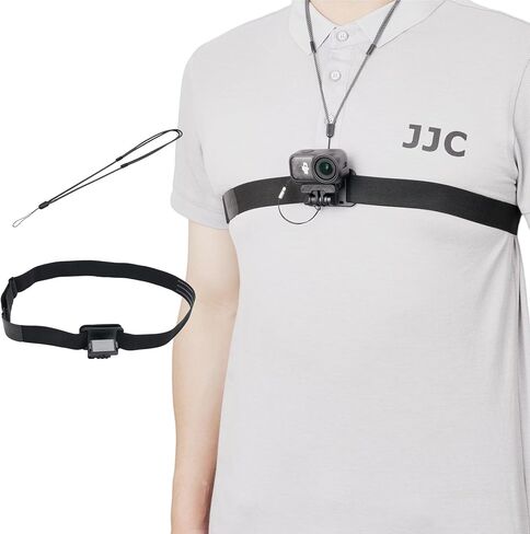 JJC Magnetic Chest Mount for DJI Osmo Nano Xtra Atto,w. Anti-Lost String | 180° Tilt Adjustable POV Strap Holder,Quick Release Chest Belt for Vlog Selfie Jogging Travel in Kuwait