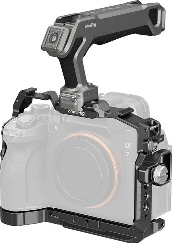 SmallRig HawkLock A7 V/A7R V/A7 IV Cage Kit for Sony Alpha 7 V/7R V/7 IV, with H21 NATO Top Handle, H21 NATO Rail, Quick Release Plate for Arca, Cable Clamp for HDMI in Kuwait