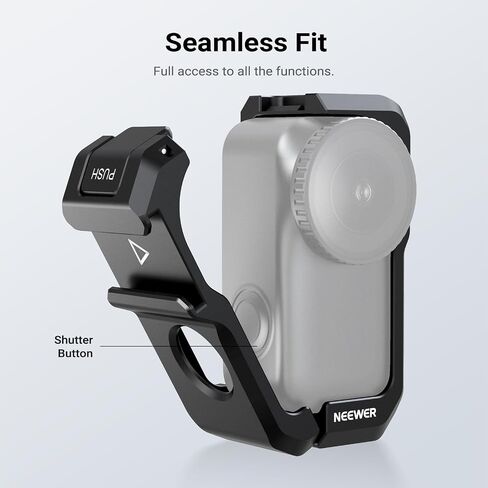 NEEWER Camera Cage Compatible with DJI Osmo Nano Action Camera & Combo Photography Accessories Only, Quick Release Lightweight Metal Video Rig Stabilizer with Cold Shoe & 1/4" Thread for POV, AC066 in Kuwait