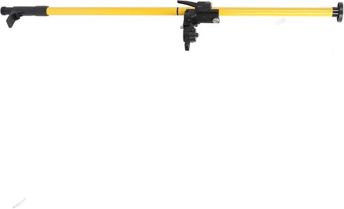 Marhynchus Level Mounting Pole, Adjustable 360 Rotation Fine Tuning Support Rod for Construction Alignment Aluminum Alloy Spring Base 4.2M 6 Section in Kuwait