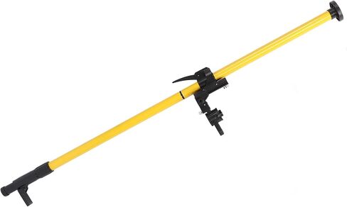 Marhynchus Level Mounting Pole, Adjustable 360 Rotation Fine Tuning Support Rod for Construction Alignment Aluminum Alloy Spring Base 4.2M 6 Section in Kuwait