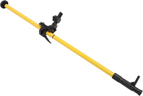 Marhynchus Level Mounting Pole, Adjustable 360 Rotation Fine Tuning Support Rod for Construction Alignment Aluminum Alloy Spring Base 4.2M 6 Section in Kuwait