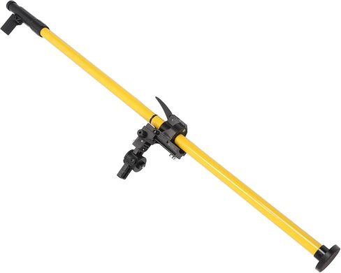 Marhynchus Level Mounting Pole, Adjustable 360 Rotation Fine Tuning Support Rod for Construction Alignment Aluminum Alloy Spring Base 4.2M 6 Section in Kuwait