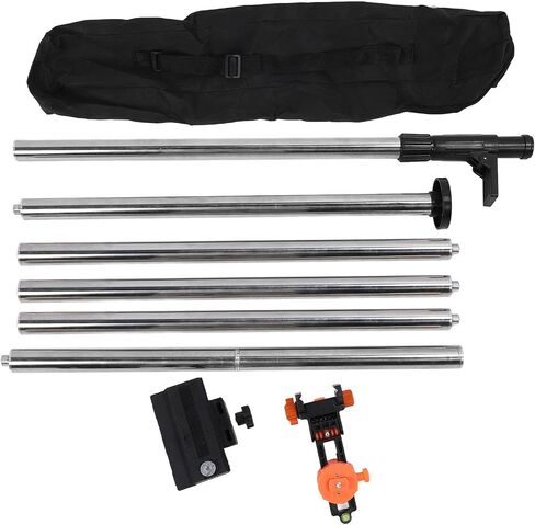 Level Pole, Telescoping Adjustable Leveling Rod Sturdy Aluminum Alloy Construction Support Pole for Builders and Contractors Maximum Length 4.8m in Kuwait