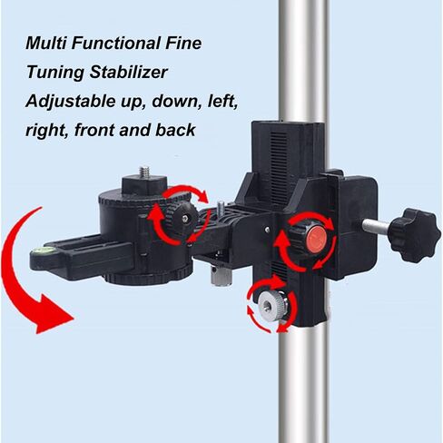 Level Pole, Telescoping Adjustable Leveling Rod Sturdy Aluminum Alloy Construction Support Pole for Builders and Contractors Maximum Length 4.8m in Kuwait