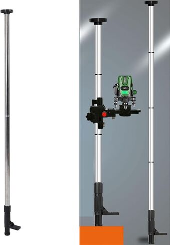 Level Pole, Telescoping Adjustable Leveling Rod Sturdy Aluminum Alloy Construction Support Pole for Builders and Contractors Maximum Length 4.8m in Kuwait