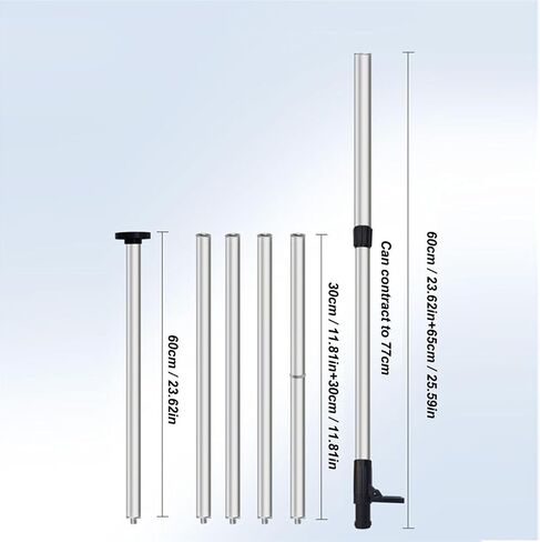 Level Pole, Telescoping Adjustable Leveling Rod Sturdy Aluminum Alloy Construction Support Pole for Builders and Contractors Maximum Length 4.8m in Kuwait