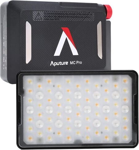 Aputure MC PRO On Camera Video Light,LED Camera Light Panel,2,000-10,000k,Magnet Adsorption Function,Dust and Waterproof,App Control for Vlogging, Photography, Video Conference,TikTok in Kuwait