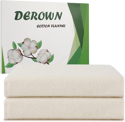 2Pcs Cotton Flannel for Castor Oil Pack, Less Mess Made of Unbleached Organic Cotton Flannel Reusable Soothing Heat Compress for Liver, Abdomen, Joints, Highly Absorbent Soft Feel Like Nightgown in Kuwait