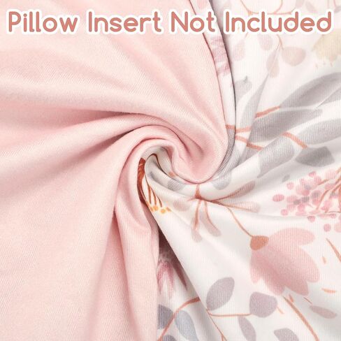 Nursing Pillow Cover 2 Pack, Breastfeeding Pillow Cover for Baby Girls Boys, Soft Stretchy Nursing Pillowcase for Infant Newborn, Removable Slipcover for Nursing Pillows, Pink Floral (Only Cover) in Kuwait