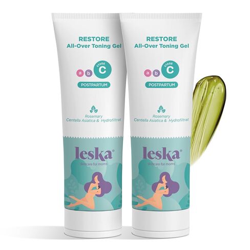 Leska Maternity Post-Pregnancy Gel | STAGE C: RESTORE All-Over Toning Gel (Postpartum) | Part of a Complete 3-Stage Pregnancy Skincare System | New Mom Gifts (4oz) in Kuwait
