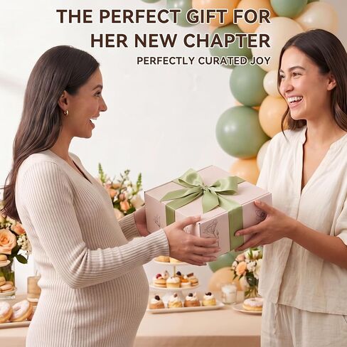 New Mom Gift Box Expecting Parents Gift New Baby Gift Set, Pregnancy Care Package, Neutral Newborn Basket in Kuwait