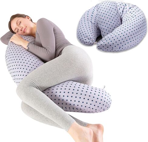 Chilling Home Pregnancy Pillow, C Shaped Pregnancy Pillows for Sleeping Full Body Pillow Maternity Pillow for Pregnant Women 47 inch, Pregnant Women Must Have with Removable Cover in Kuwait