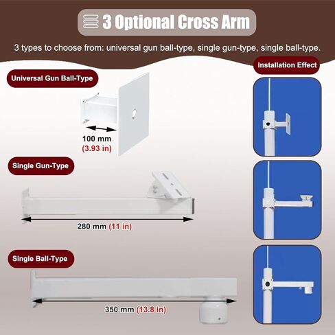 8Ft Rolling Surveillance Camera Pole with Lockable Wheels, Adjustable Security Bracket for Traffic & Gas Stations, Temporary Monitoring Solution in Kuwait